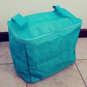 NEW Thirty One Zipper Tote Aqua With Handles